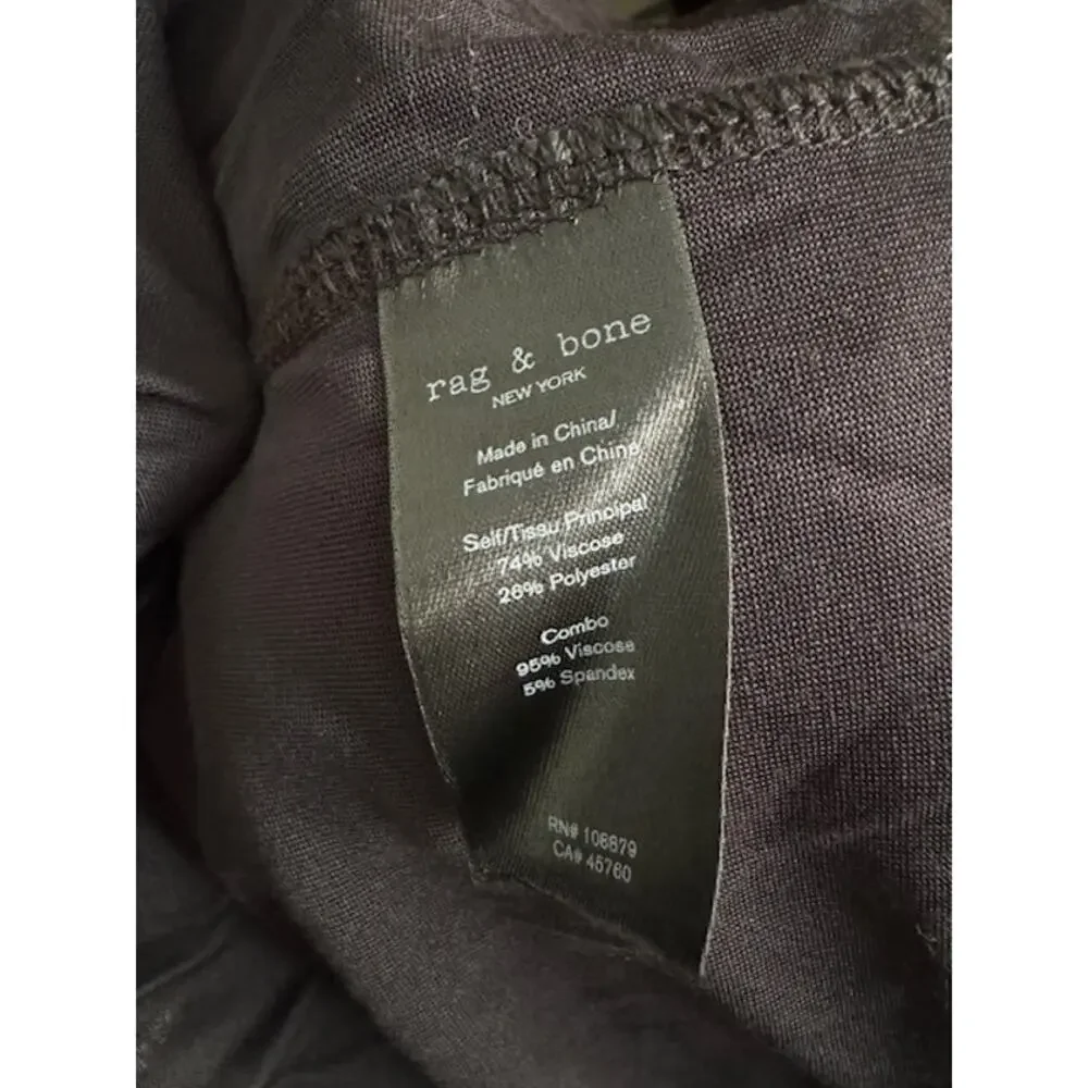 Rag & Bone NWT Black Draped Shaw Midi Dress- Size XXS - Picture 11 of 11